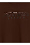 Özmarka New Season Brown Crew Neck Printed Men's Sweatshirt - 5