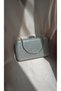 Women's Silver Kumsim (Non-Sim-Removable) Stylish Evening Dress Portfolio Bag with Extra Chain and Detachable Handle - 3