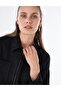 Shirt Collar Suede Blouse Black - 7