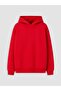 Lcw Kids Red Hooded Girl's Thick Sweatshirt
