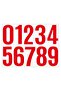 Red Number Stickers 10cm Number Set from 0-9 Adhesive Numbers for School Office Decoration