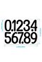 Black Number Stickers 10cm Numbers Set from 0-9 Adhesive Numbers for School Office Decoration