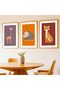 Signtouch Safari Animals Kids Nursery Wall Art 3-Piece Outer Frame 30x40 cm - 4