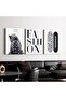 Signtouch Leopard Black White Stockholm Wrap Framed Wall Art 3-Piece 50x70 cm - 2