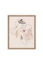 Signtouch Mother Baby Love Line Idea Wall Art Natural Wood Frame 50x70 cm