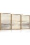 Signtouch Beige Pastel Lake Landscape Wall Art 3-Piece Outer Frame 30x40 cm
