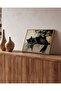 Signtouch Sleeping Black Cat Vintage Rustic Animal Wall Art Black Frame 40x60 cm - 3