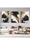 Signtouch Black Gold Leaf Abstract Grey White Wall Art Outer Frame 40x60 cm - 3