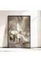 Signtouch White Floral Minimalist Wall Art Set of 3 Black Outer Frame 30x40 cm - 2
