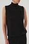 Women's Front Fully Stoned Knitwear Knitted Turtleneck Sleeveless Design Blouse - 5