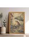 ALAYRA Floral Rose Retro Victorian Antique Wall Art Gold Frame 60x80 cm - 2