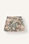 100% Cotton A-Line Floral Regular Waist Pocketed Gabardine Mini Skirt I7555Ax26Au - 2