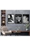 Signtouch Floral Beige Botanical Wall Art 3-Piece Black Frame 40x60 cm - 3