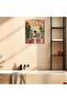 Signtouch Funny Botanical Cat Tropical Washroom Wrap Framed Wall Art 40x60 cm - 2