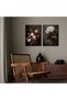Signtouch Vintage Dark Floral Wrap Framed Canvas Wall Art Set of 2 40x60 cm - 4