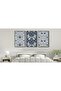 Signtouch Navy Blue Morris Bird Flower Wall Art Set of 3 Outer Frame 30x40 cm - 3