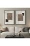 Signtouch Neutral Geometric Wall Art Set of 2 Outer Frame 40x60 cm