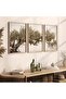 Signtouch Olive Tree Natural Botanical Wall Art 3-Piece Wooden Frame 40x60 cm