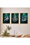 Signtouch Allah Muhammad Framed Islamic Wall Art Set of 3 40x60 cm