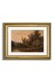 Signtouch Vintage Lakeside Forest Moody Landscape Wall Art Gold Frame 50x70 cm