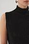 Women's Front Fully Stoned Knitwear Knitted Turtleneck Sleeveless Design Blouse - 6