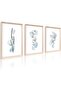 Signtouch Boho Neutral Black White Brown Wall Art 3-Piece Wooden Frame 50x70 cm