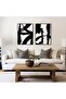 Signtouch Black White Abstract Line Wall Art 2-Piece Outer Frame 40x60 cm - 3