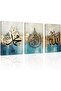 Signtouch Abstract Bottle Minimal Canvas Wall Art Set of 3 Outer Frame 40x60 cm