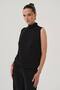 Women's Front Fully Stoned Knitwear Knitted Turtleneck Sleeveless Design Blouse - 7