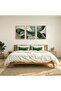 Signtouch Green Lines Flowing Texture to Wall Art 3-Piece Wooden Frame 50x70 cm - 4
