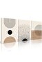 Signtouch Mid Century Geometric Terracotta Framed Wall Art 3-Piece 40x60 cm