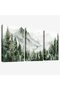 Signtouch Green Botanical Geometric Wrap Framed Wall Art 3-Piece 40x60 cm