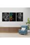 Signtouch Motivational Lion Strength Framed Wall Art 3-Piece 30x40 cm - 6