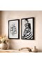 Signtouch Black White Fashion Geometric Wall Art 2-Piece Black Frame 50x70 cm