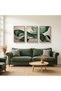 Signtouch Green Lines Flowing Texture to Wall Art 3-Piece Wooden Frame 50x70 cm - 3