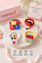 Abc Primary School I'M Learning to Read Girls' Rubber Hair Clip Set - Soft Durable Elastic Hair Clip - 3