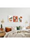 Signtouch Orange Abstract Leaves Sun Wrap Framed Wall Art 3-Piece 40x60 cm - 4