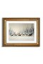 Signtouch Christmas Reindeer Pulling Festival Wall Art Gold Frame 30x40 cm