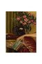 Signtouch Victorian Book Floral Rococo Vintage Unframed Canvas Wall Art 50x70 cm