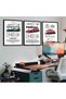 Signtouch Sports Car Wall Art Set of 3 Outer Frame 40x60 cm