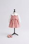Baby Girl Corduroy Textured Bow Detailed Comfortable Dress for Holidays, Special Occasions, Daily Wear - 2