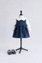 Baby Girl Corduroy Textured Bow Detailed Comfortable Dress for Holidays, Special Occasions, Daily Wear - 2