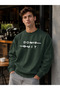 Don'T Quit Printed Men's Oversize Crew Neck Compact Combed Cotton Sweatshirt - 3