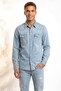 Western Men's Denim Shirt --Blue-- - 3