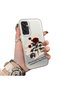 Samsung Galaxy M15 Compatible Retro Red Rose Printed Shock Protective Rigid Case