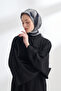 Floral Muse Desen the Tencel Edit Scarf - Deep Navy Blue - Gray