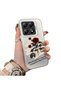 Mi 14t Pro Compatible Retro Red Rose Printed Shockproof Protective Hard Case
