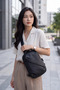 Multi-Compartment Unisex Chest and Shoulder Bag with Hidden Pocket, Crossbody Ergonomic Backpack Travel V