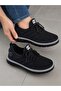 Men's Knitted Faylon Sole Sneaker Walking Shoes - Black Smoke - 5
