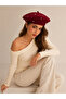 Burgundy Stone Detailed Painter Beret Bere1102 - 3